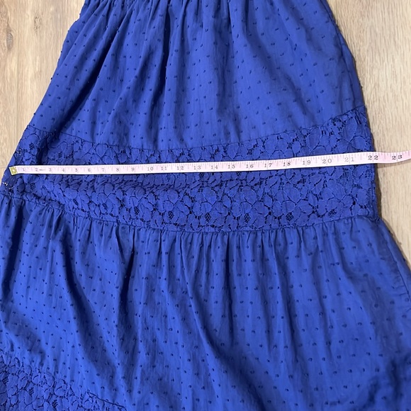 NWT Summer Boho Peasant Ruffle Stretchy Smocked & Lace Long Maxi Dress Milkmaid - Picture 9 of 16